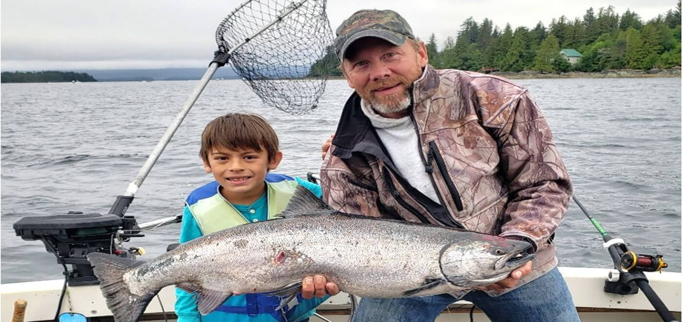 Danny and a king salmon